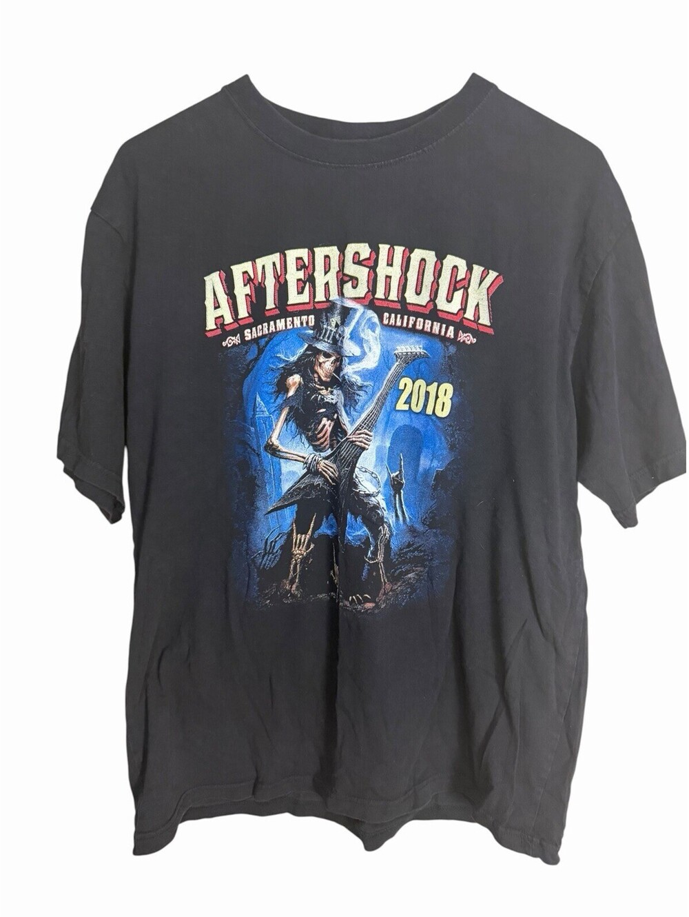 2018 Aftershock Festival Shirt SOAD Deftones Alice In Chains Metal Concert Tee L